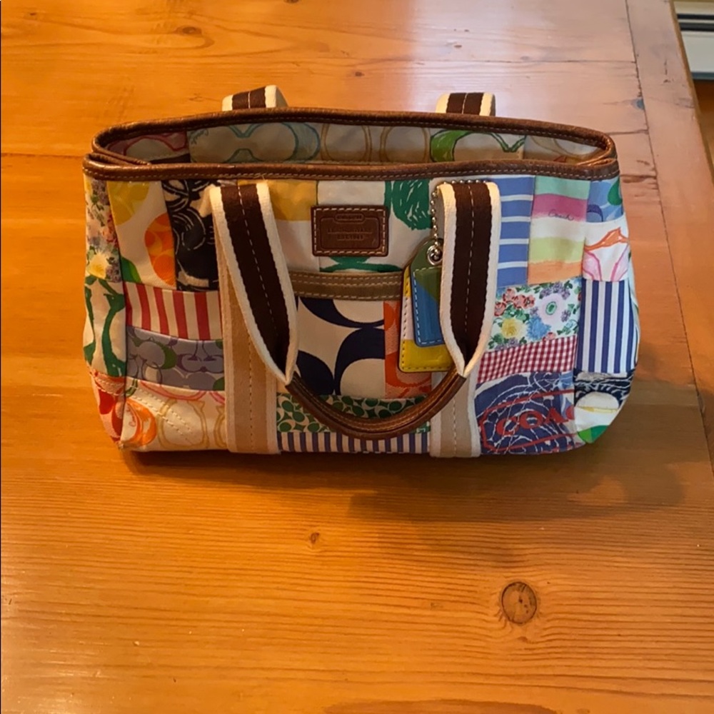 Vintage colorful Coach bag